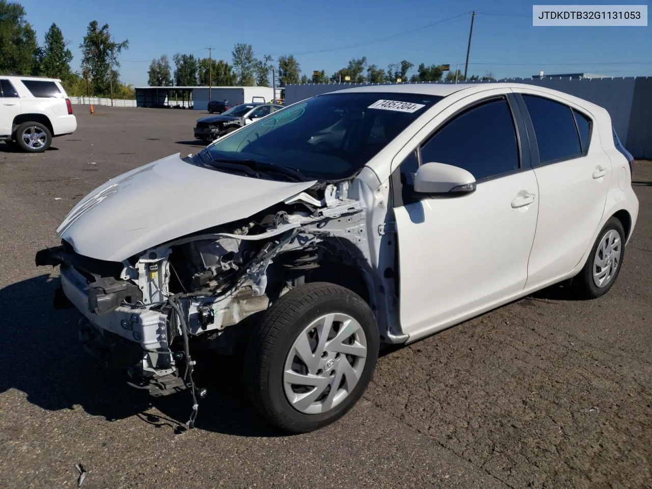 2016 Toyota Prius C VIN: JTDKDTB32G1131053 Lot: 74857304