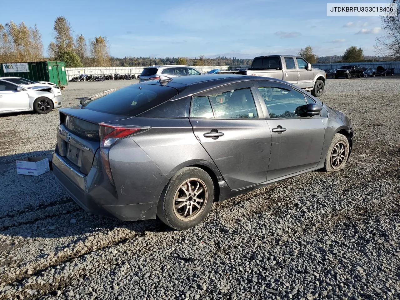 2016 Toyota Prius VIN: JTDKBRFU3G3018406 Lot: 74858314