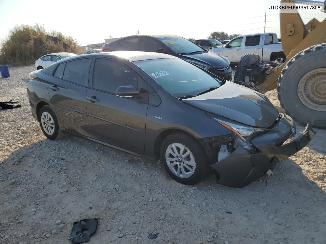 2016 Toyota Prius VIN: JTDKBRFU9G3517808 Lot: 74917764