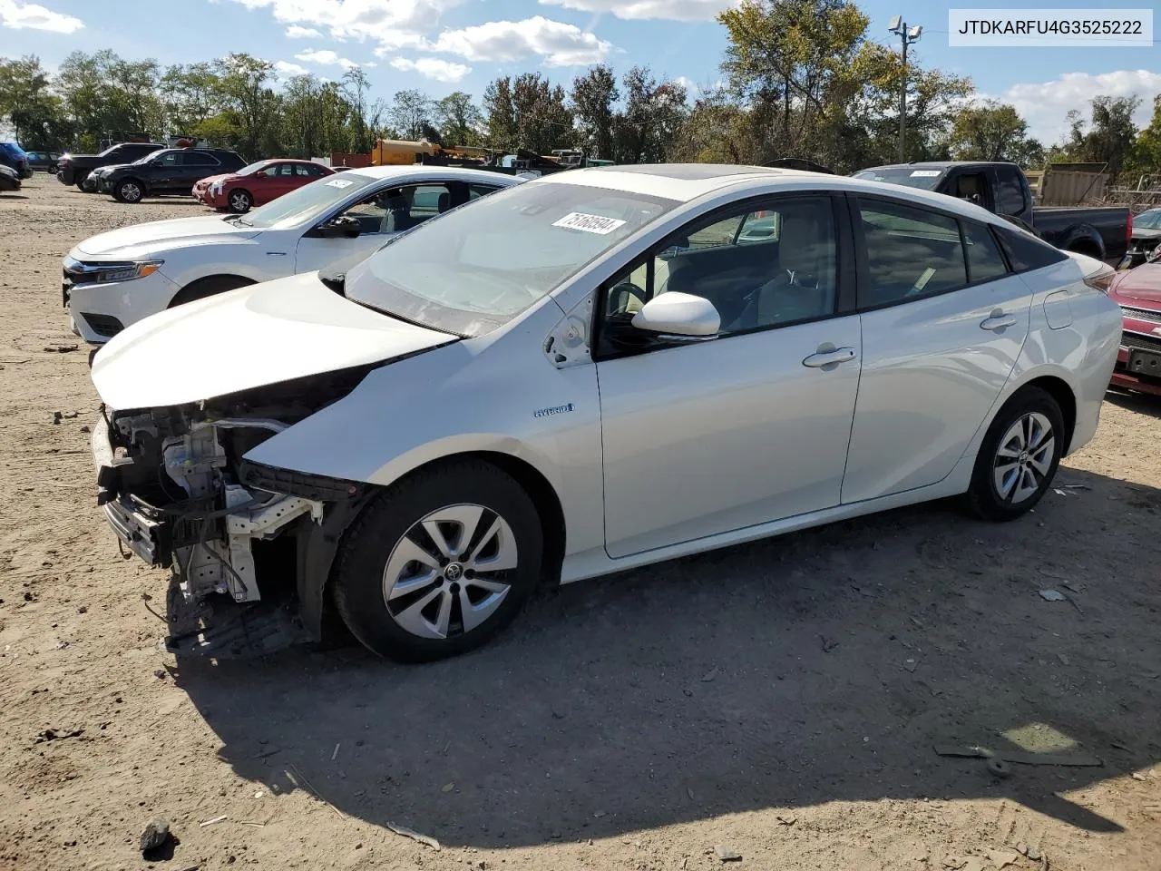 2016 Toyota Prius VIN: JTDKARFU4G3525222 Lot: 75160594