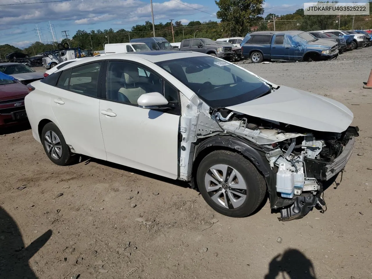 2016 Toyota Prius VIN: JTDKARFU4G3525222 Lot: 75160594