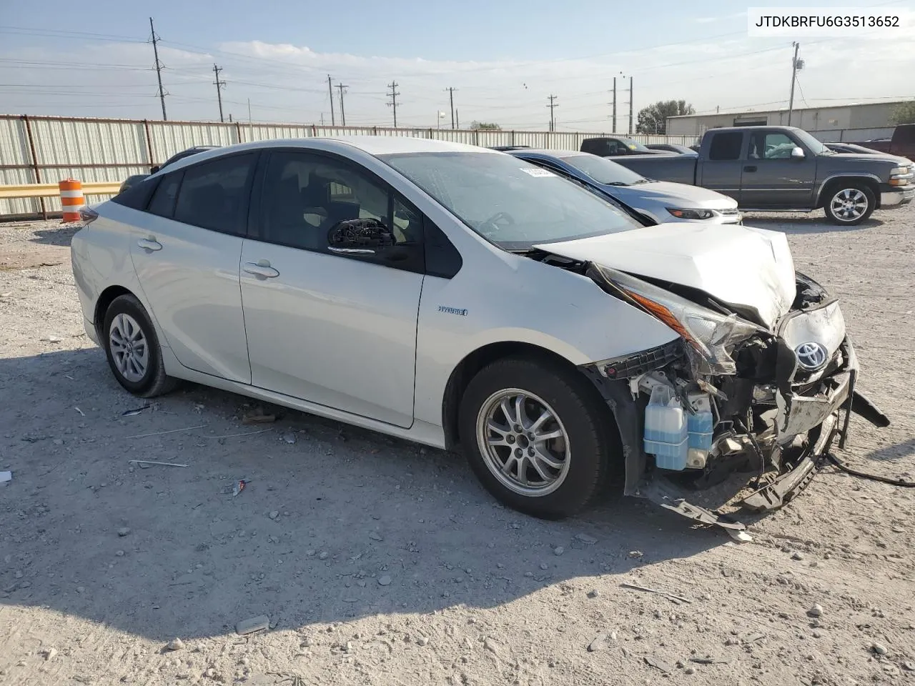 2016 Toyota Prius VIN: JTDKBRFU6G3513652 Lot: 75334354