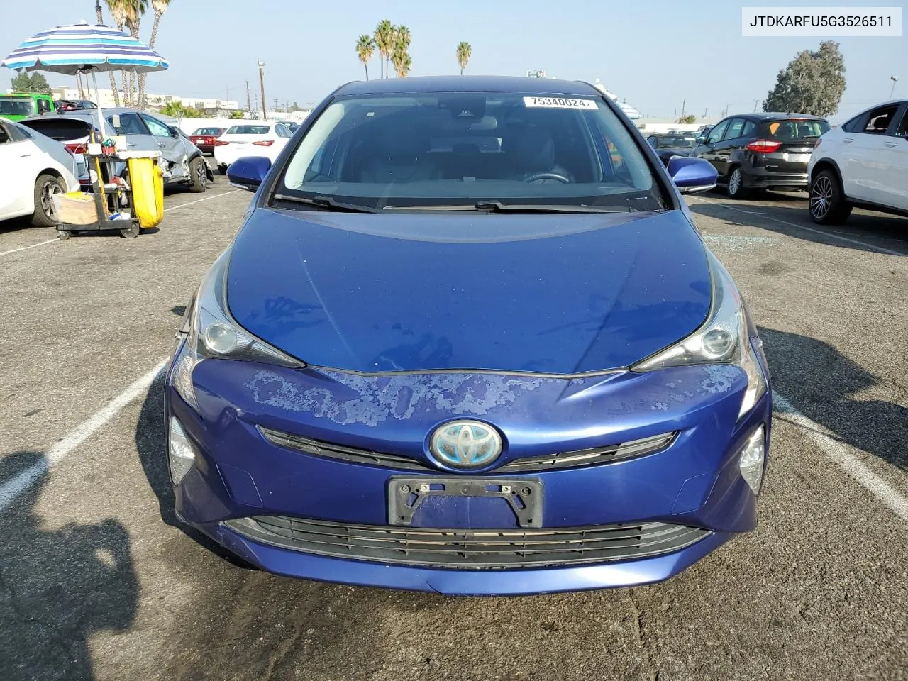 2016 Toyota Prius VIN: JTDKARFU5G3526511 Lot: 75340024