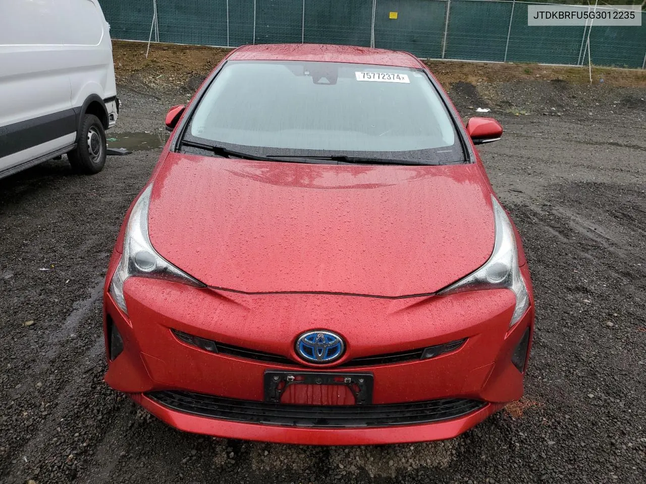 2016 Toyota Prius VIN: JTDKBRFU5G3012235 Lot: 75772374