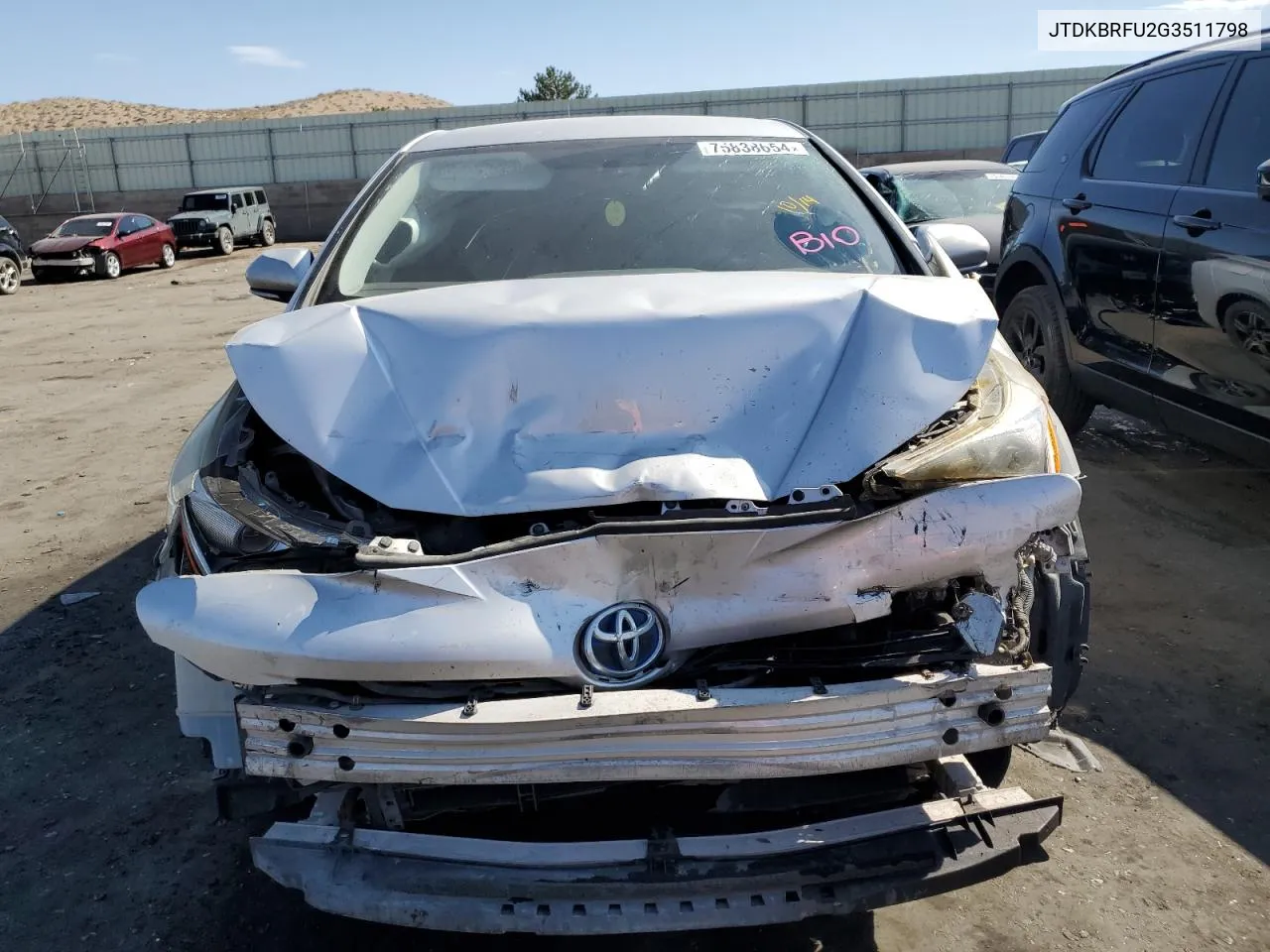 JTDKBRFU2G3511798 2016 Toyota Prius