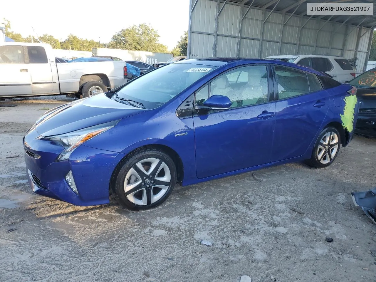 2016 Toyota Prius VIN: JTDKARFUXG3521997 Lot: 76374384