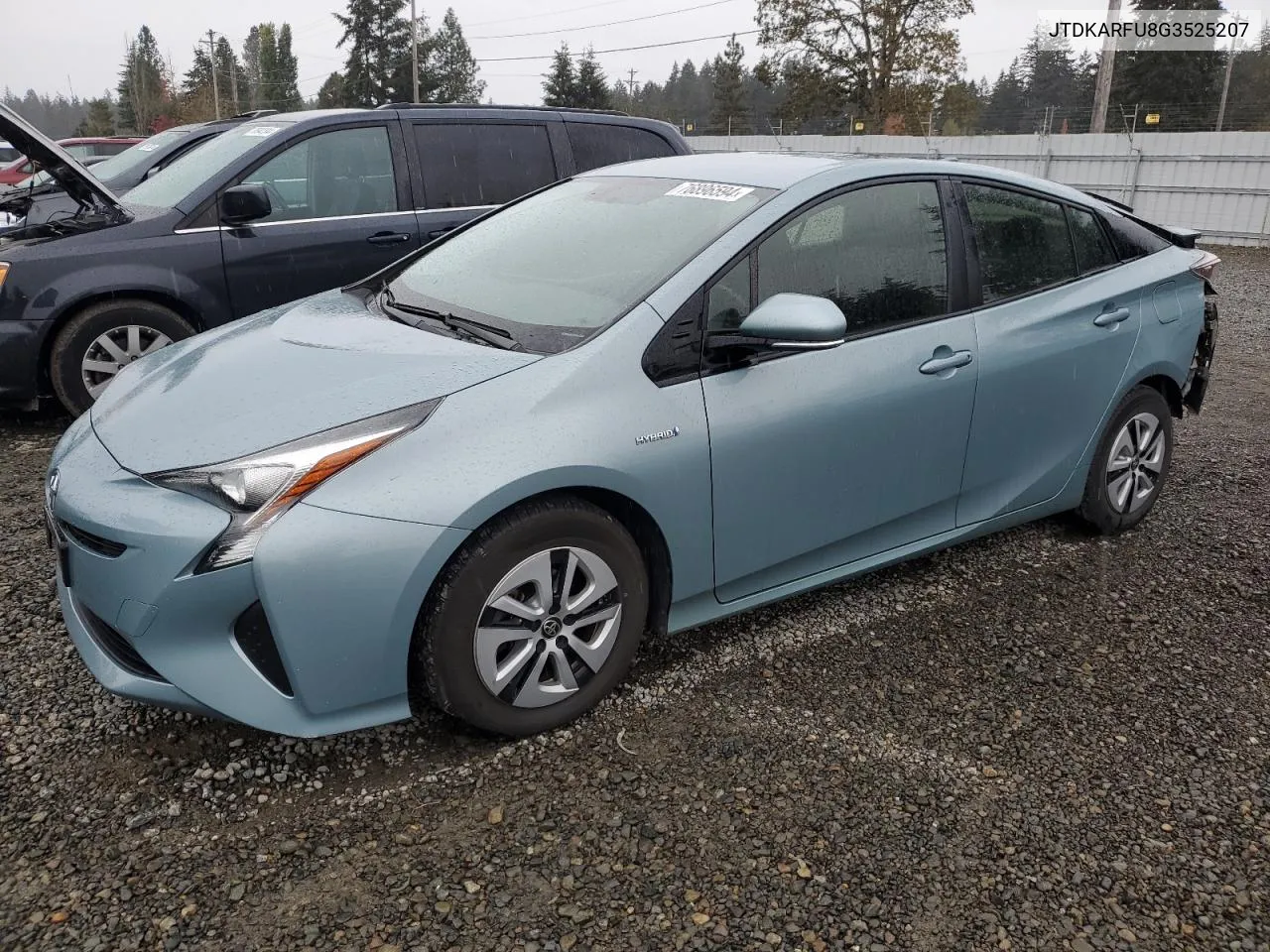 2016 Toyota Prius VIN: JTDKARFU8G3525207 Lot: 76896594