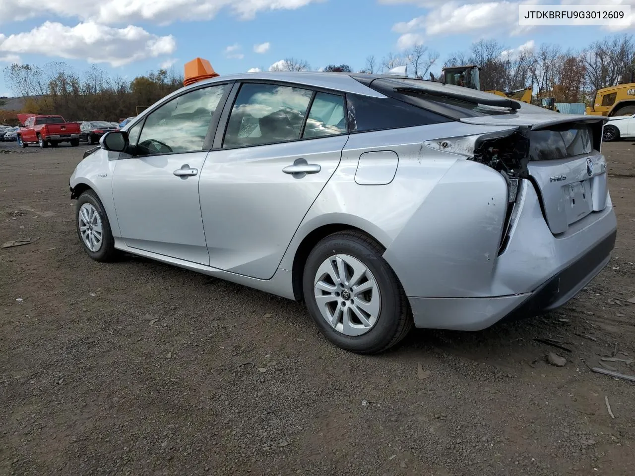 2016 Toyota Prius VIN: JTDKBRFU9G3012609 Lot: 77038944