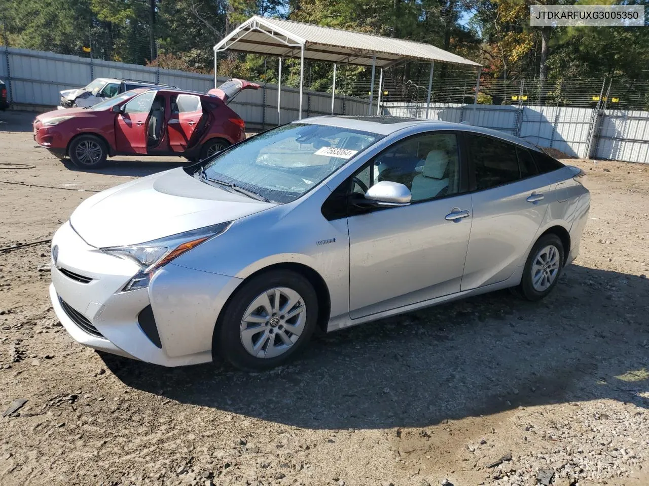 2016 Toyota Prius VIN: JTDKARFUXG3005350 Lot: 77583064