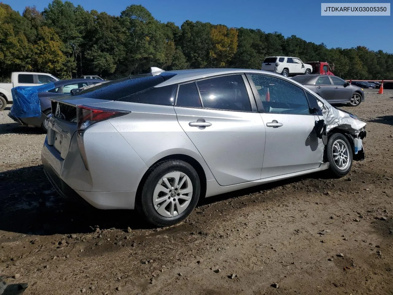 2016 Toyota Prius VIN: JTDKARFUXG3005350 Lot: 77583064