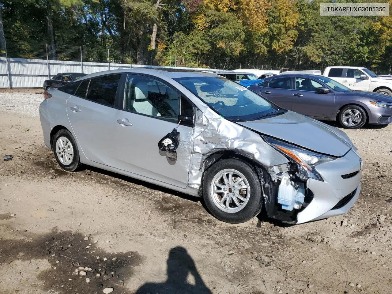 2016 Toyota Prius VIN: JTDKARFUXG3005350 Lot: 77583064