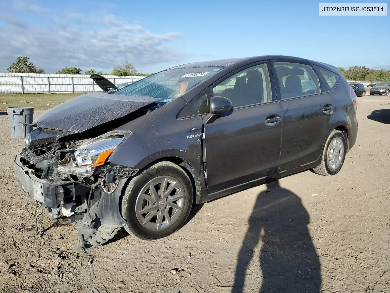 2016 Toyota Prius V VIN: JTDZN3EU5GJ053514 Lot: 77686114