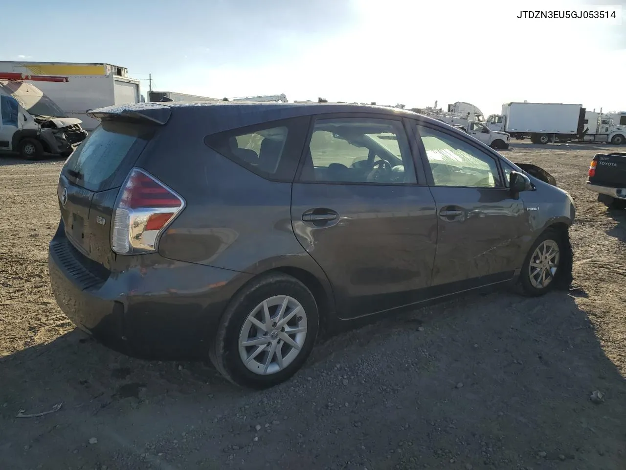 2016 Toyota Prius V VIN: JTDZN3EU5GJ053514 Lot: 77686114