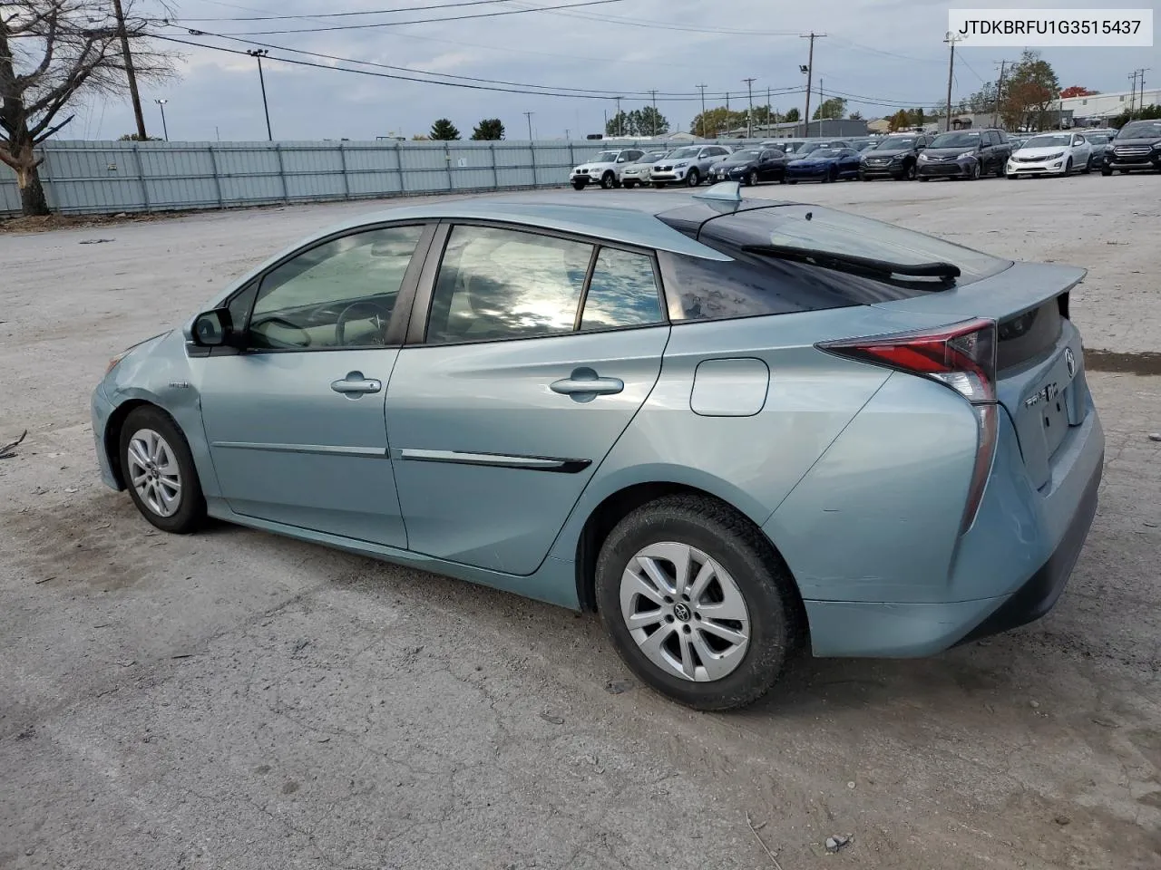 2016 Toyota Prius VIN: JTDKBRFU1G3515437 Lot: 77826654