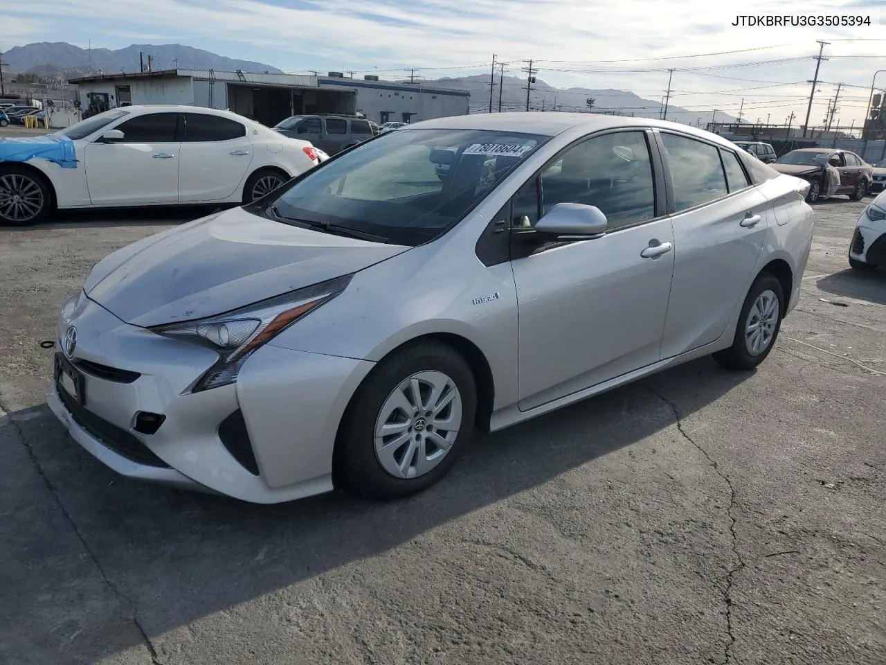 2016 Toyota Prius VIN: JTDKBRFU3G3505394 Lot: 78018604