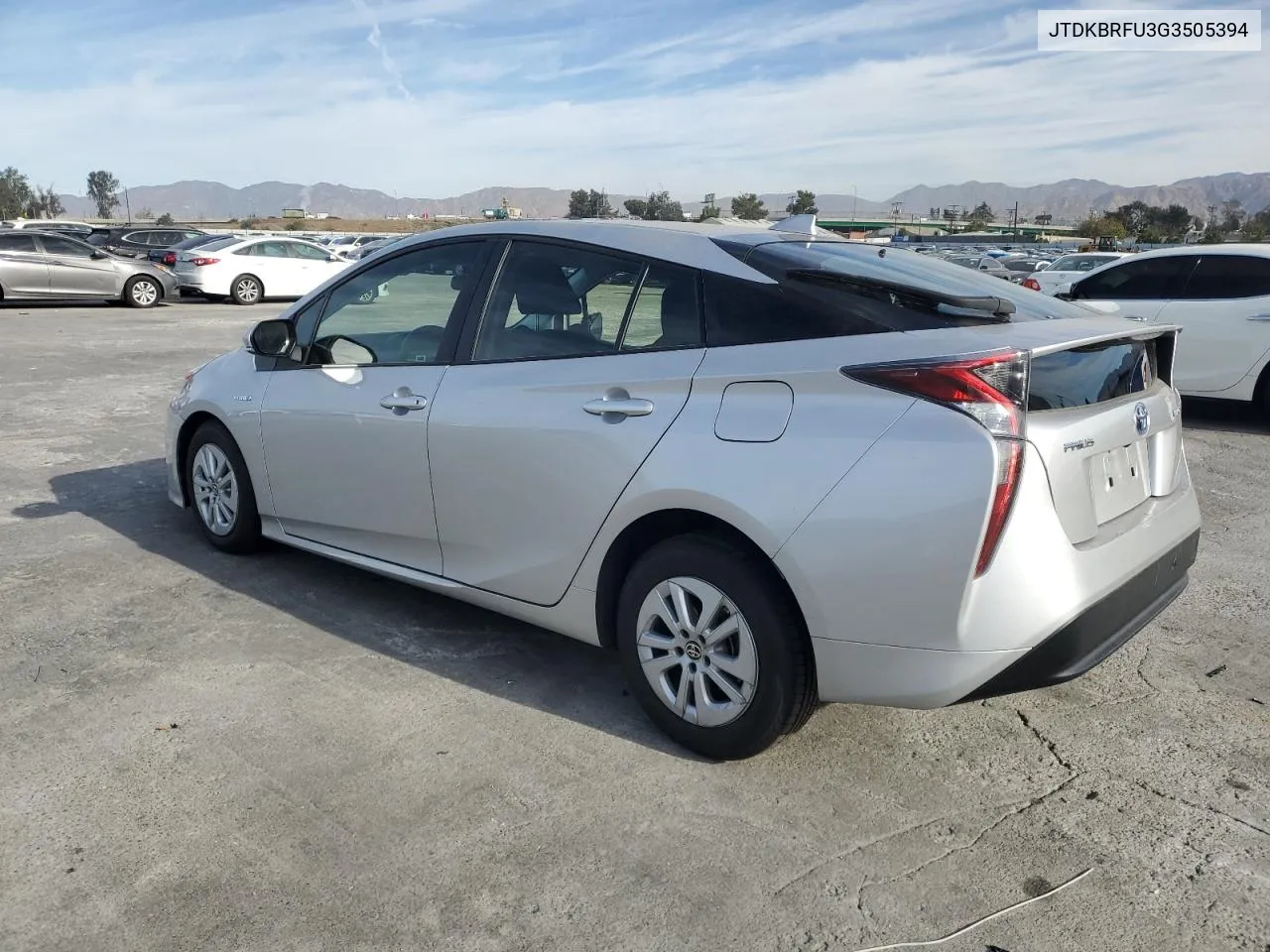 2016 Toyota Prius VIN: JTDKBRFU3G3505394 Lot: 78018604