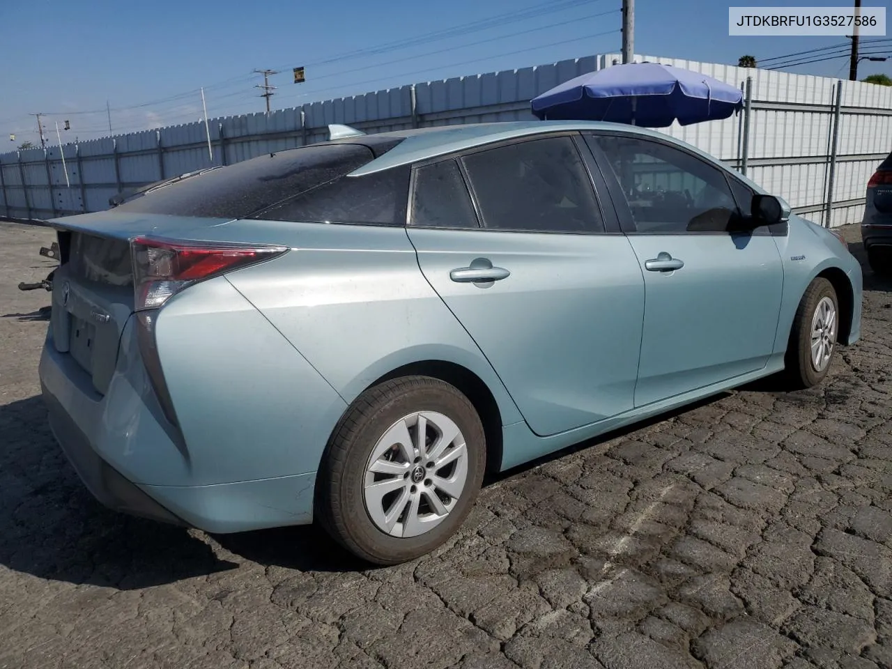 2016 Toyota Prius VIN: JTDKBRFU1G3527586 Lot: 78239174