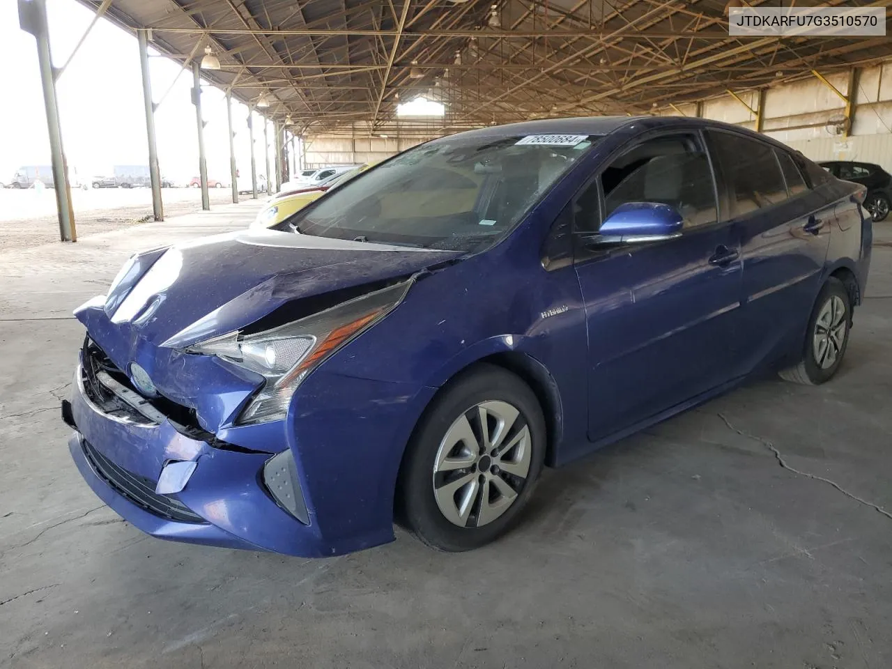 2016 Toyota Prius VIN: JTDKARFU7G3510570 Lot: 78500684