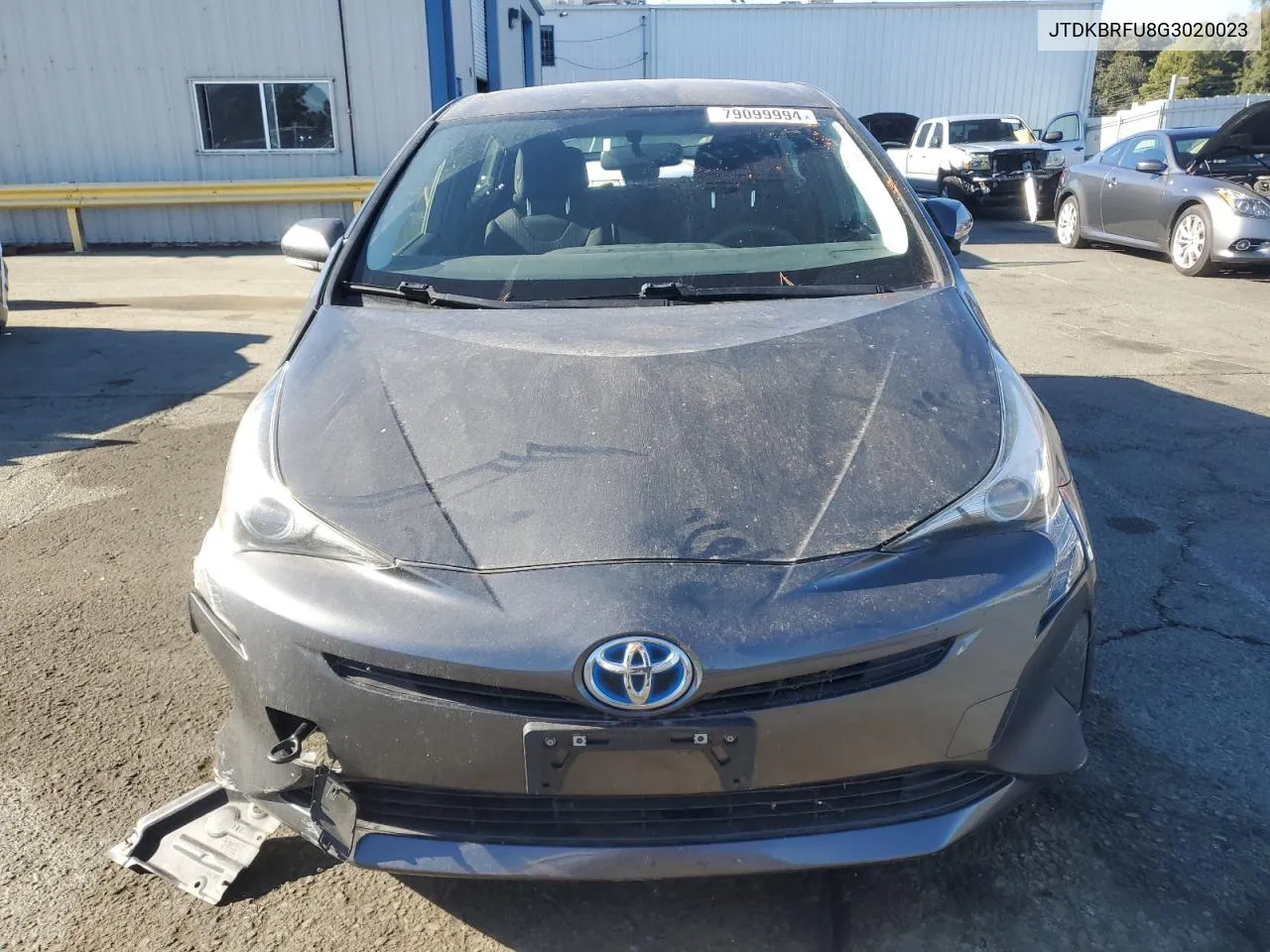 2016 Toyota Prius VIN: JTDKBRFU8G3020023 Lot: 79099994