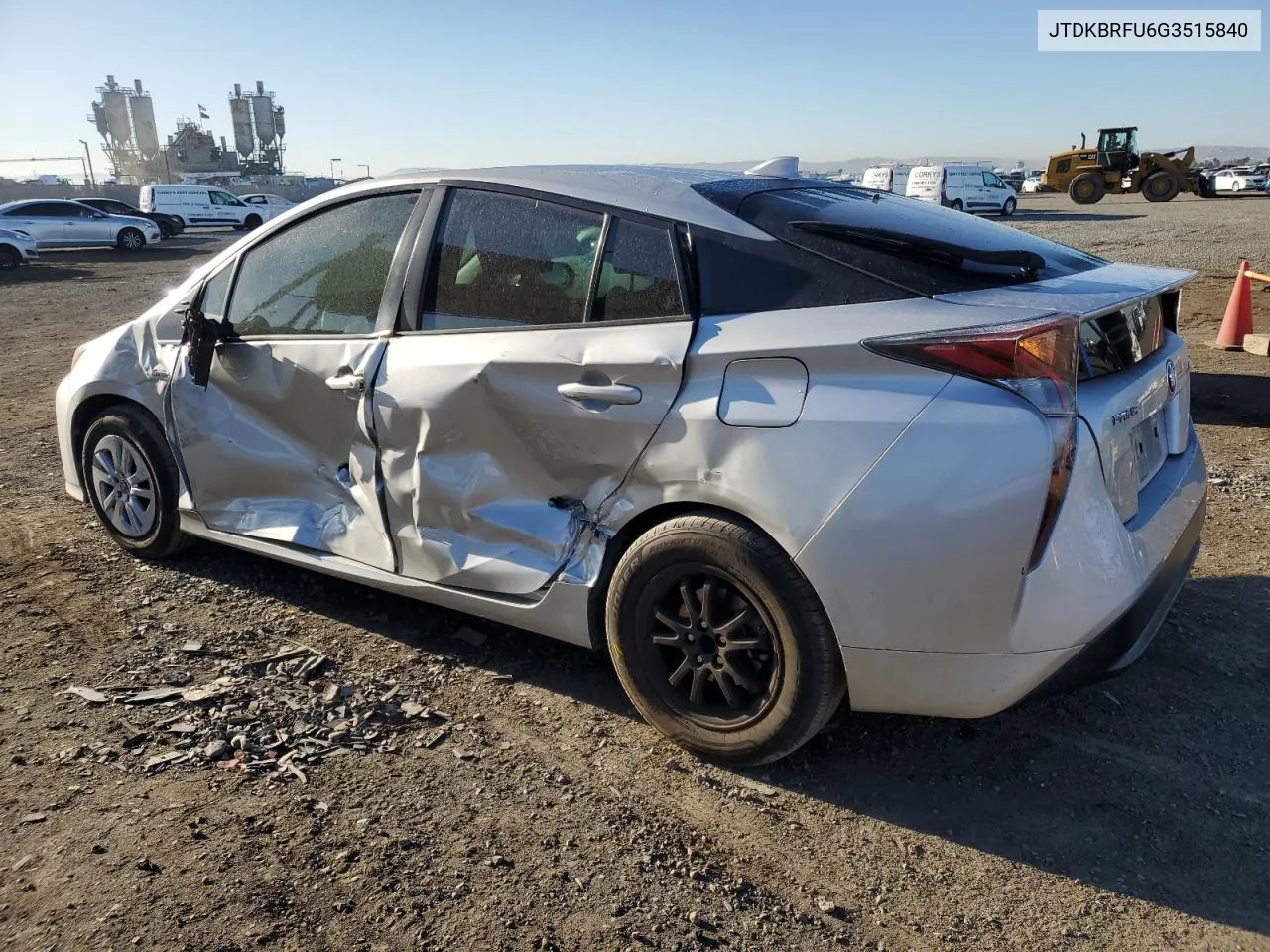 2016 Toyota Prius VIN: JTDKBRFU6G3515840 Lot: 79236344