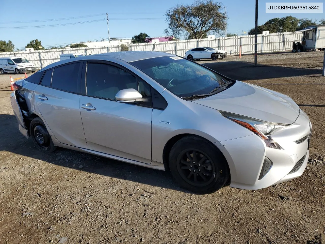 2016 Toyota Prius VIN: JTDKBRFU6G3515840 Lot: 79236344