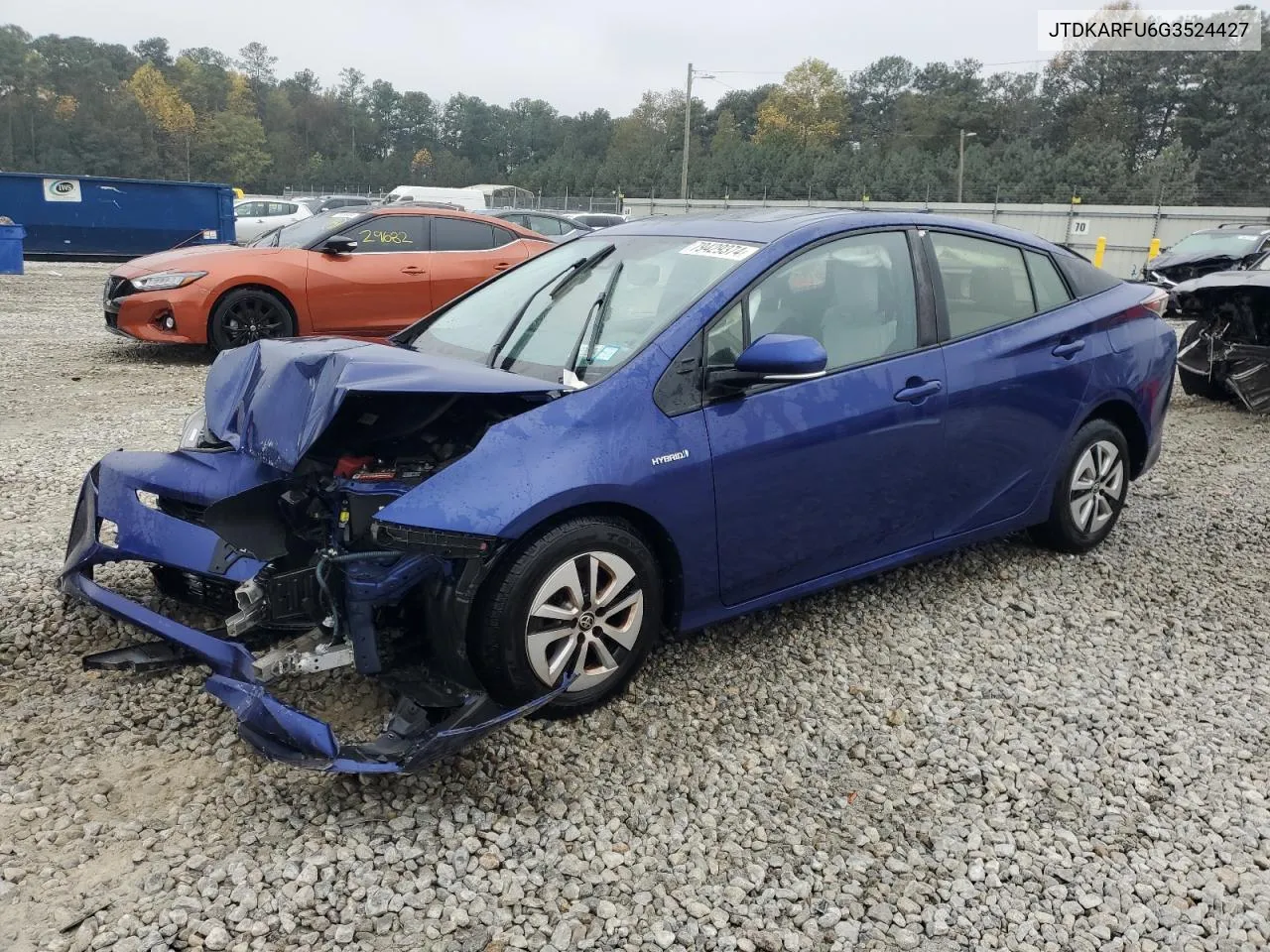 2016 Toyota Prius VIN: JTDKARFU6G3524427 Lot: 79429374