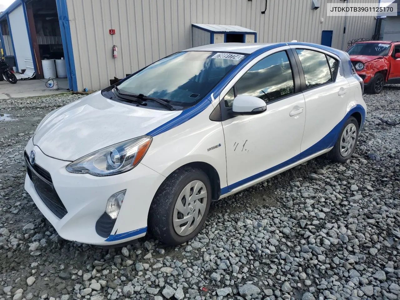 2016 Toyota Prius C VIN: JTDKDTB39G1125170 Lot: 79891774