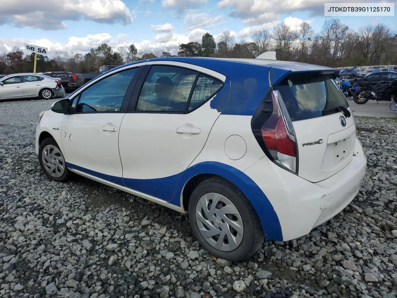 2016 Toyota Prius C VIN: JTDKDTB39G1125170 Lot: 79891774