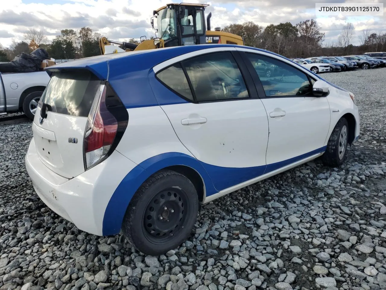 2016 Toyota Prius C VIN: JTDKDTB39G1125170 Lot: 79891774