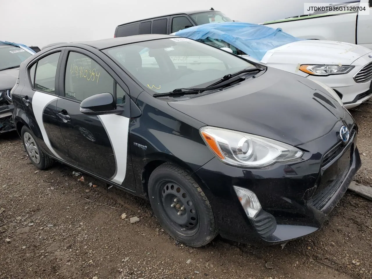 2016 Toyota Prius C VIN: JTDKDTB36G1120704 Lot: 79910384