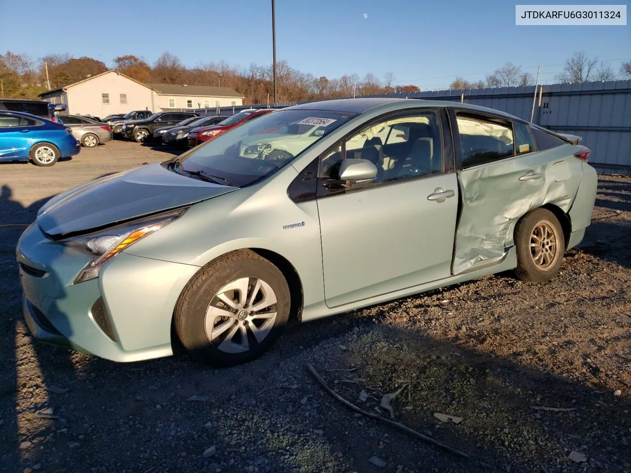 2016 Toyota Prius VIN: JTDKARFU6G3011324 Lot: 80373564