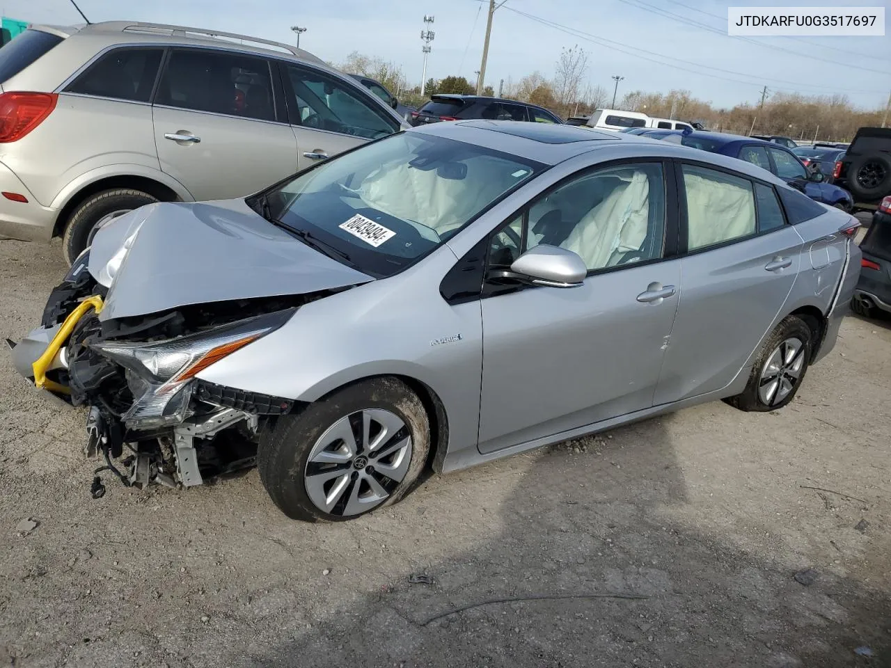 2016 Toyota Prius VIN: JTDKARFU0G3517697 Lot: 80439494