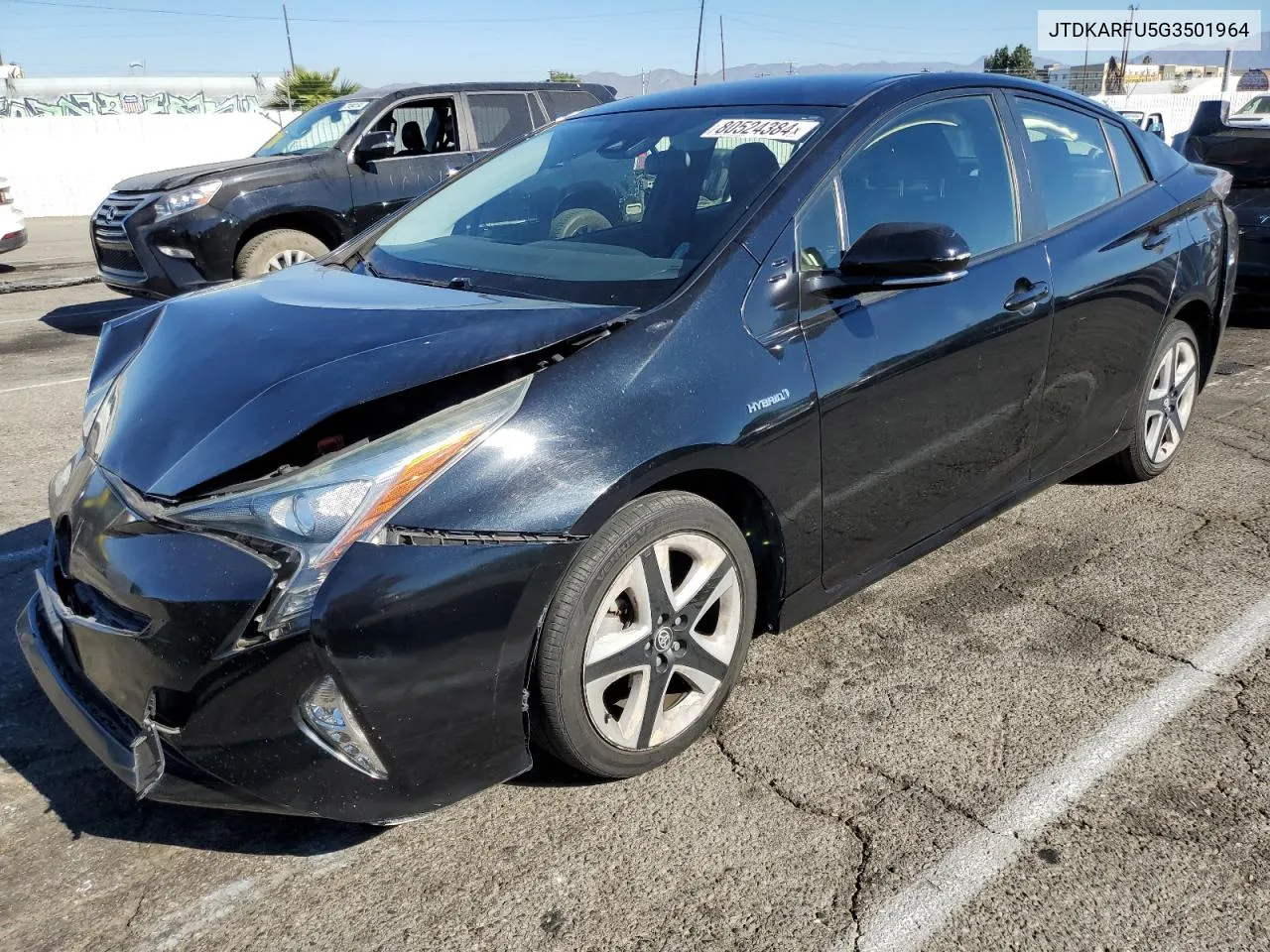 2016 Toyota Prius VIN: JTDKARFU5G3501964 Lot: 80524384