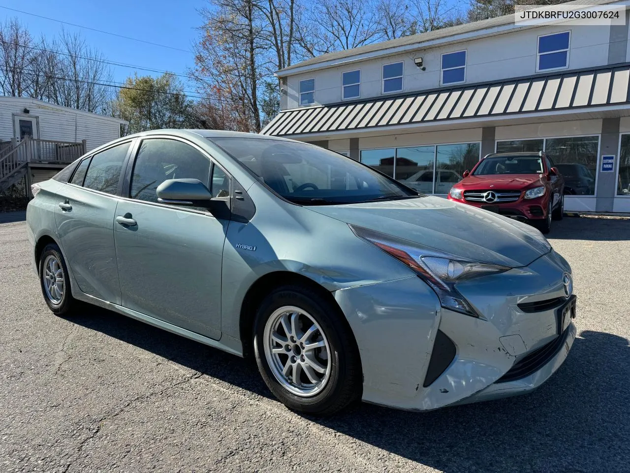 2016 Toyota Prius VIN: JTDKBRFU2G3007624 Lot: 80935364