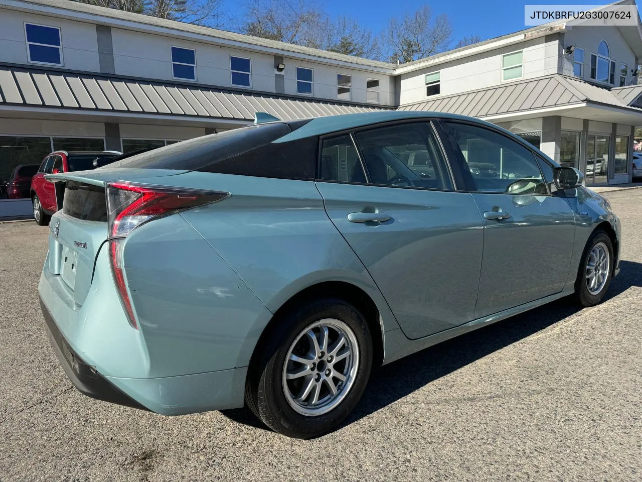 2016 Toyota Prius VIN: JTDKBRFU2G3007624 Lot: 80935364