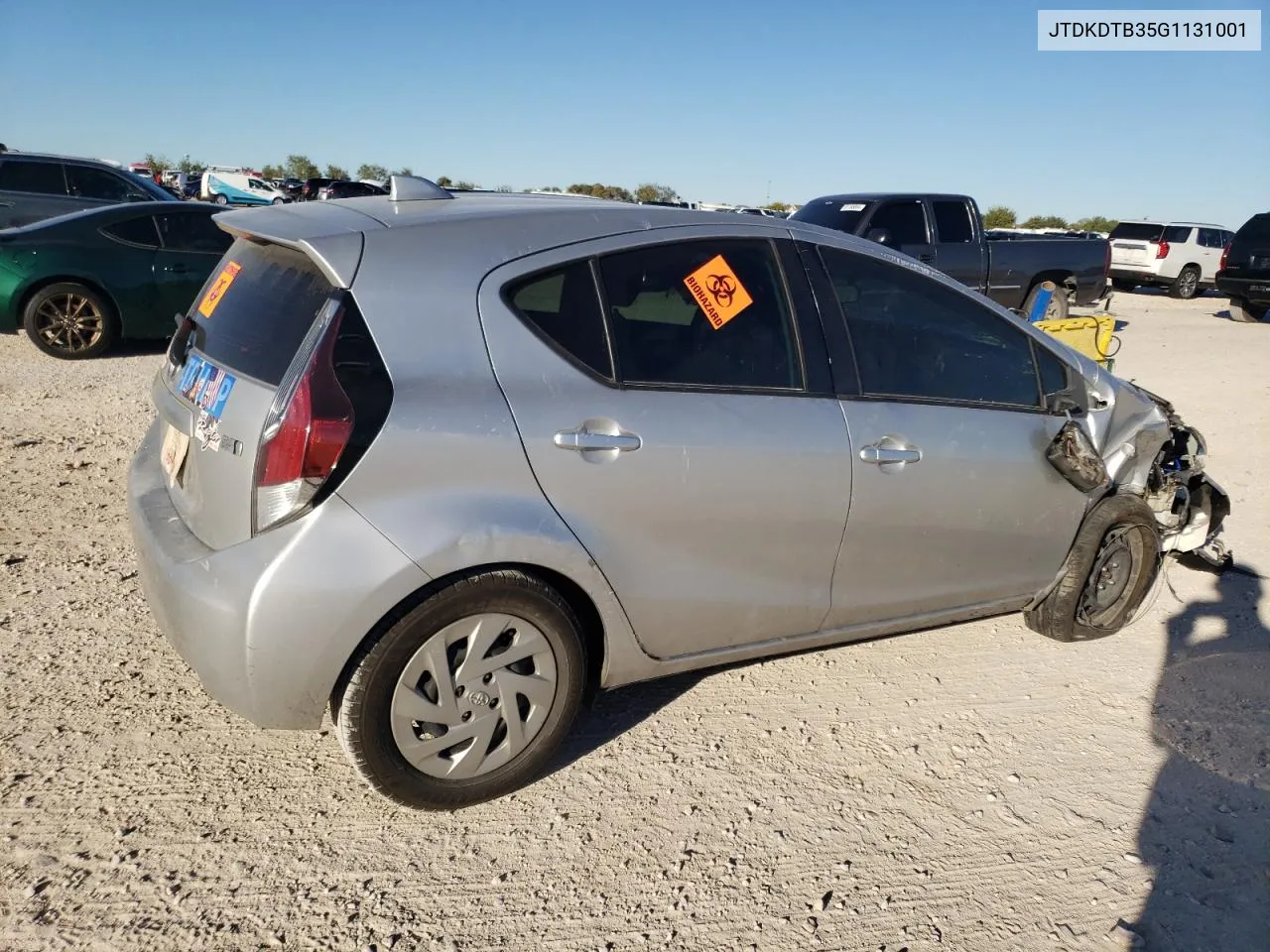 2016 Toyota Prius C VIN: JTDKDTB35G1131001 Lot: 81703234