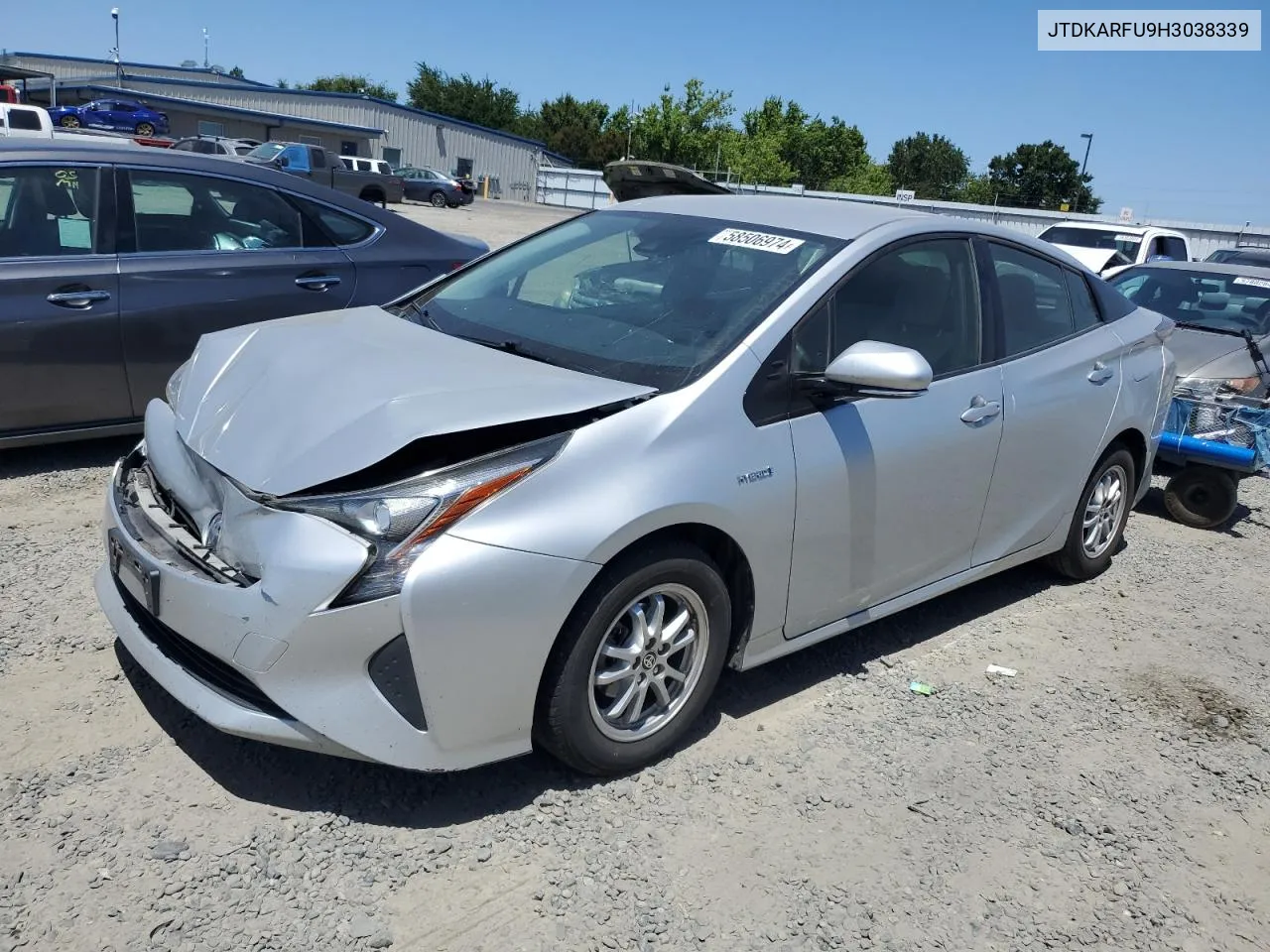 2017 Toyota Prius VIN: JTDKARFU9H3038339 Lot: 58506974