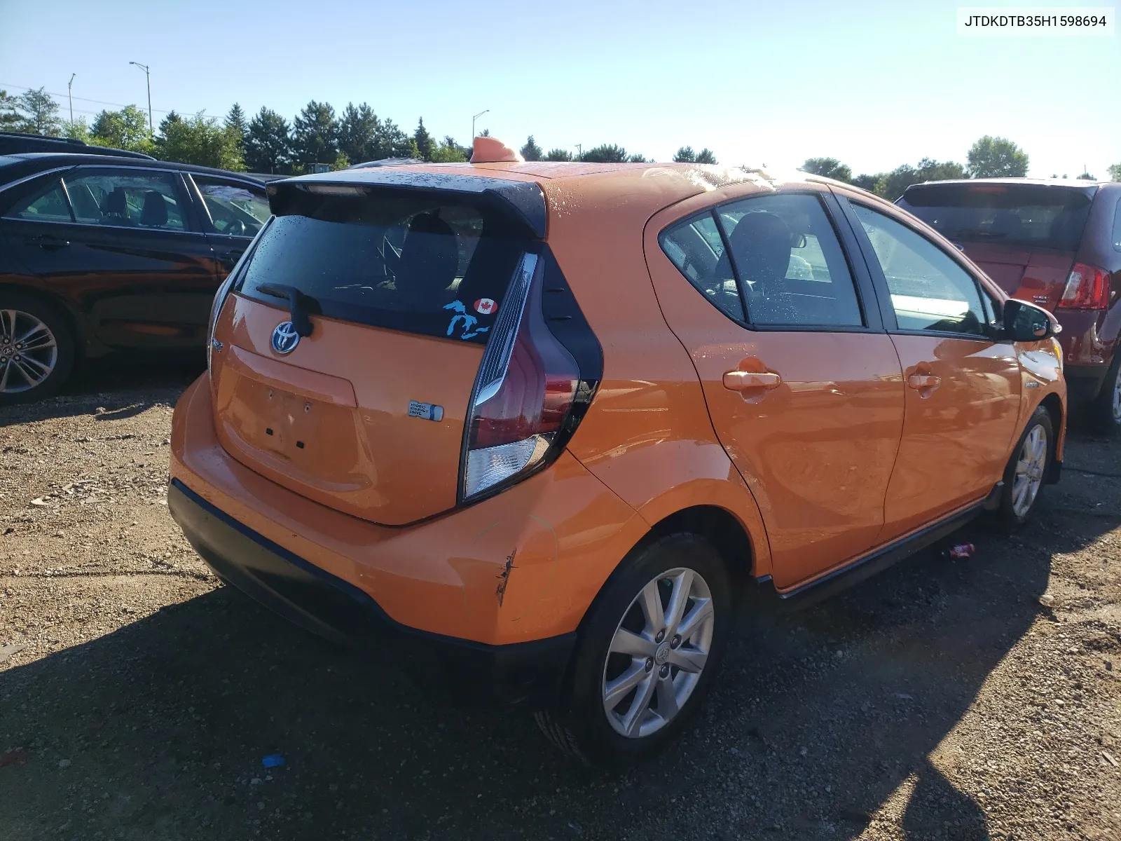 2017 Toyota Prius C VIN: JTDKDTB35H1598694 Lot: 60839294