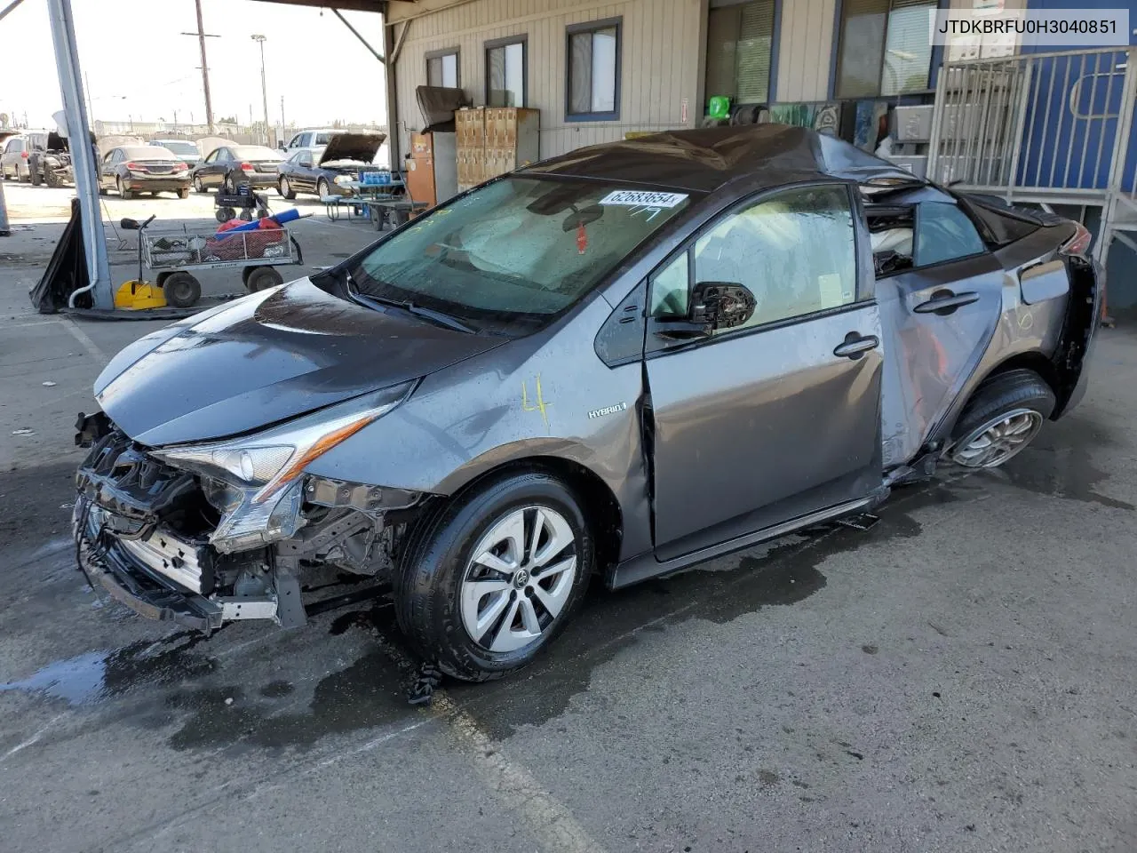 2017 Toyota Prius VIN: JTDKBRFU0H3040851 Lot: 62683654