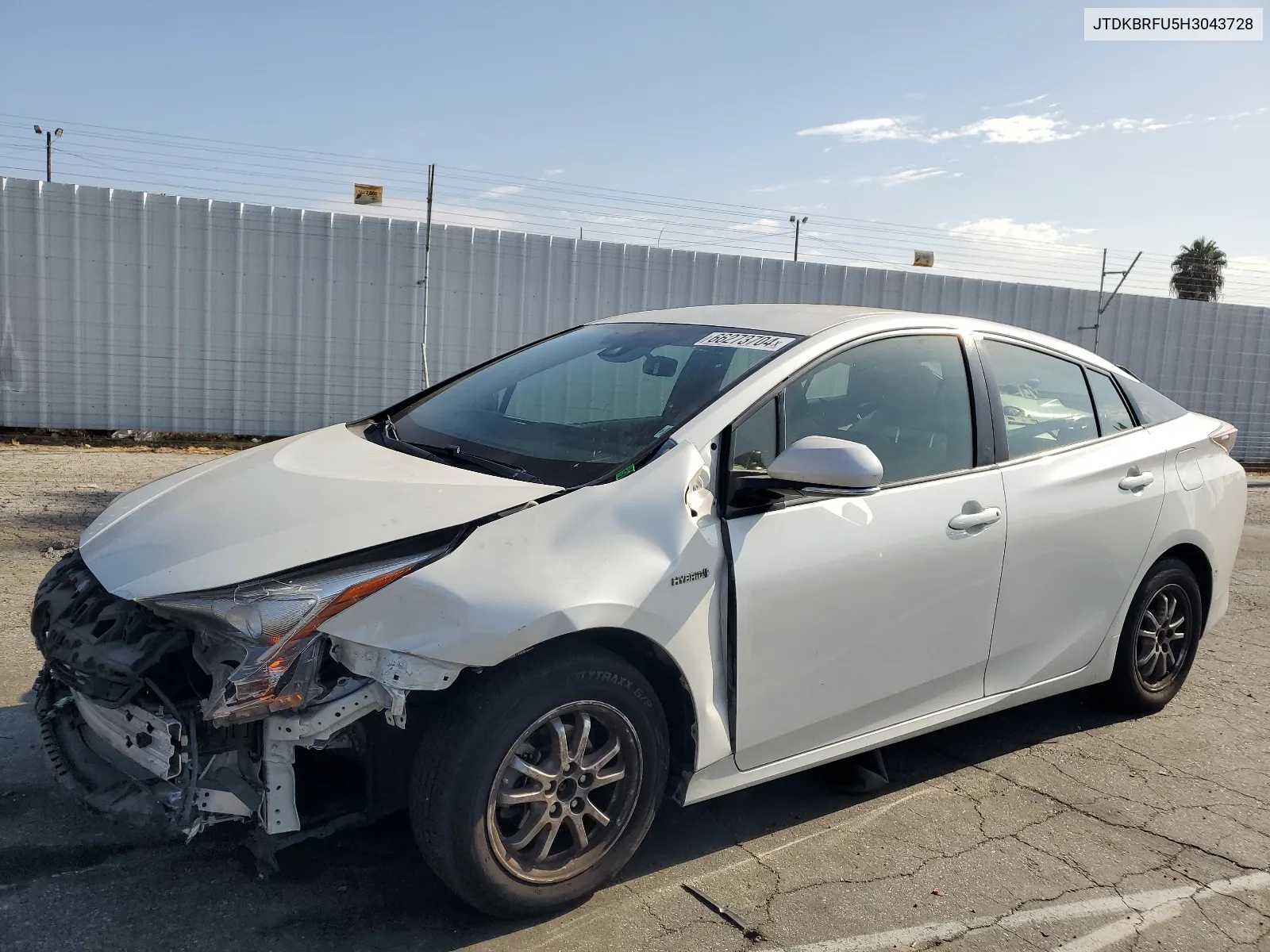 2017 Toyota Prius VIN: JTDKBRFU5H3043728 Lot: 66273704