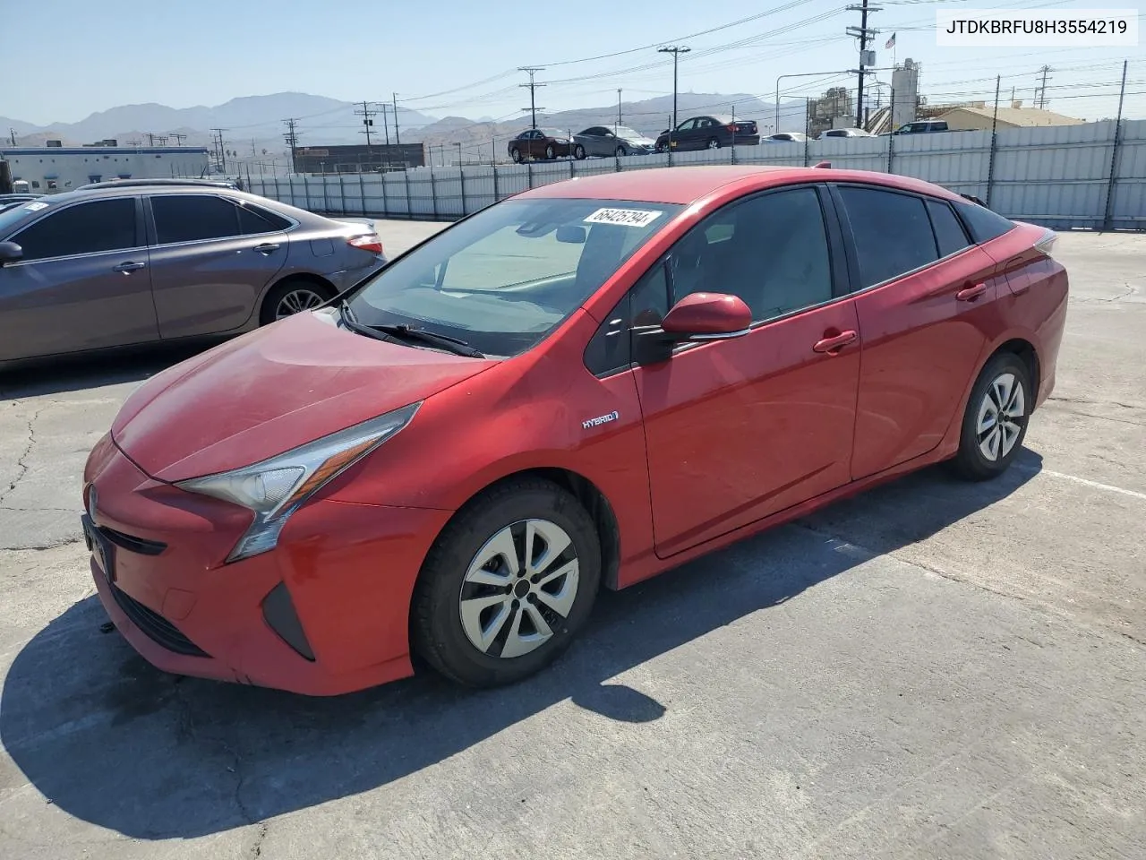 2017 Toyota Prius VIN: JTDKBRFU8H3554219 Lot: 66425794