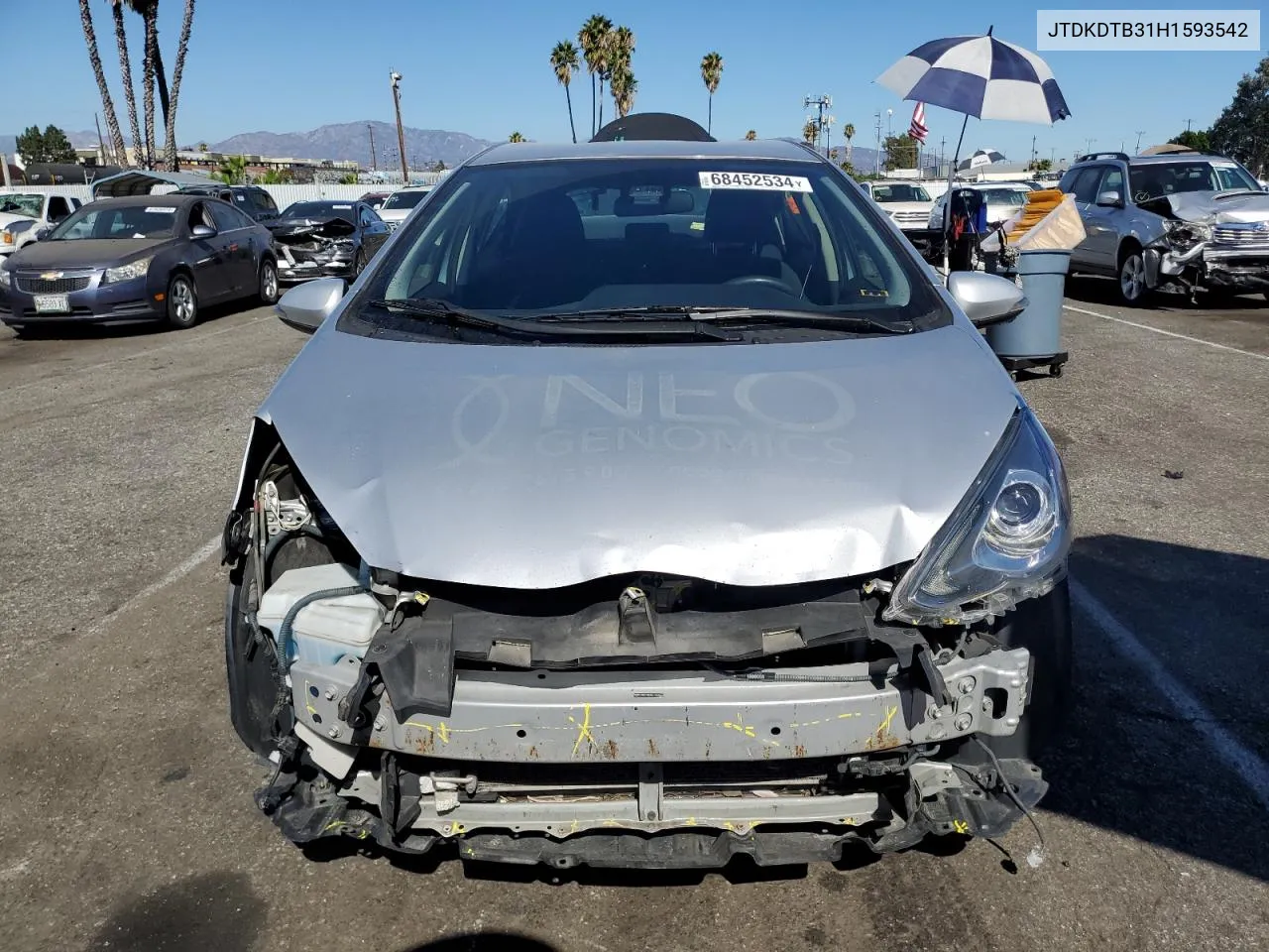 JTDKDTB31H1593542 2017 Toyota Prius C