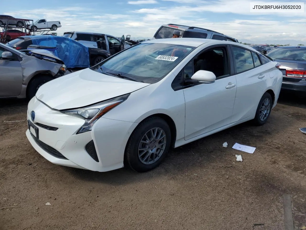 2017 Toyota Prius VIN: JTDKBRFU6H3052020 Lot: 68932824