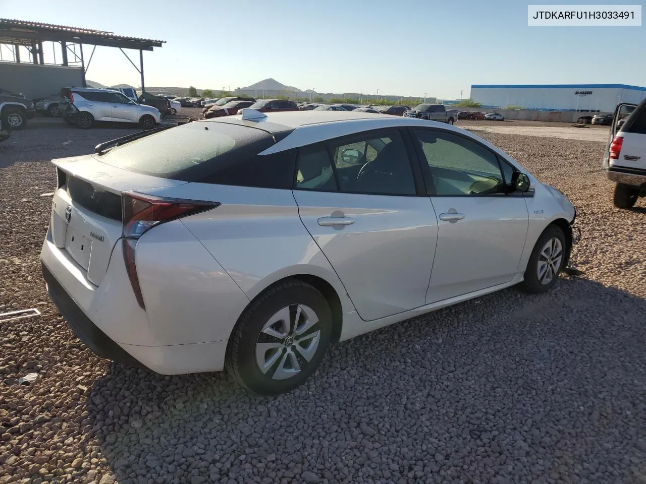 2017 Toyota Prius VIN: JTDKARFU1H3033491 Lot: 69823034