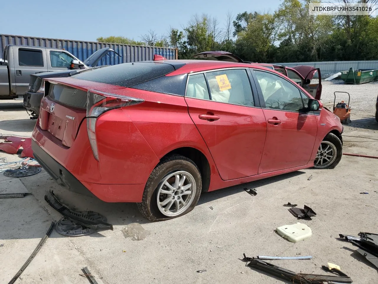 JTDKBRFU9H3541026 2017 Toyota Prius