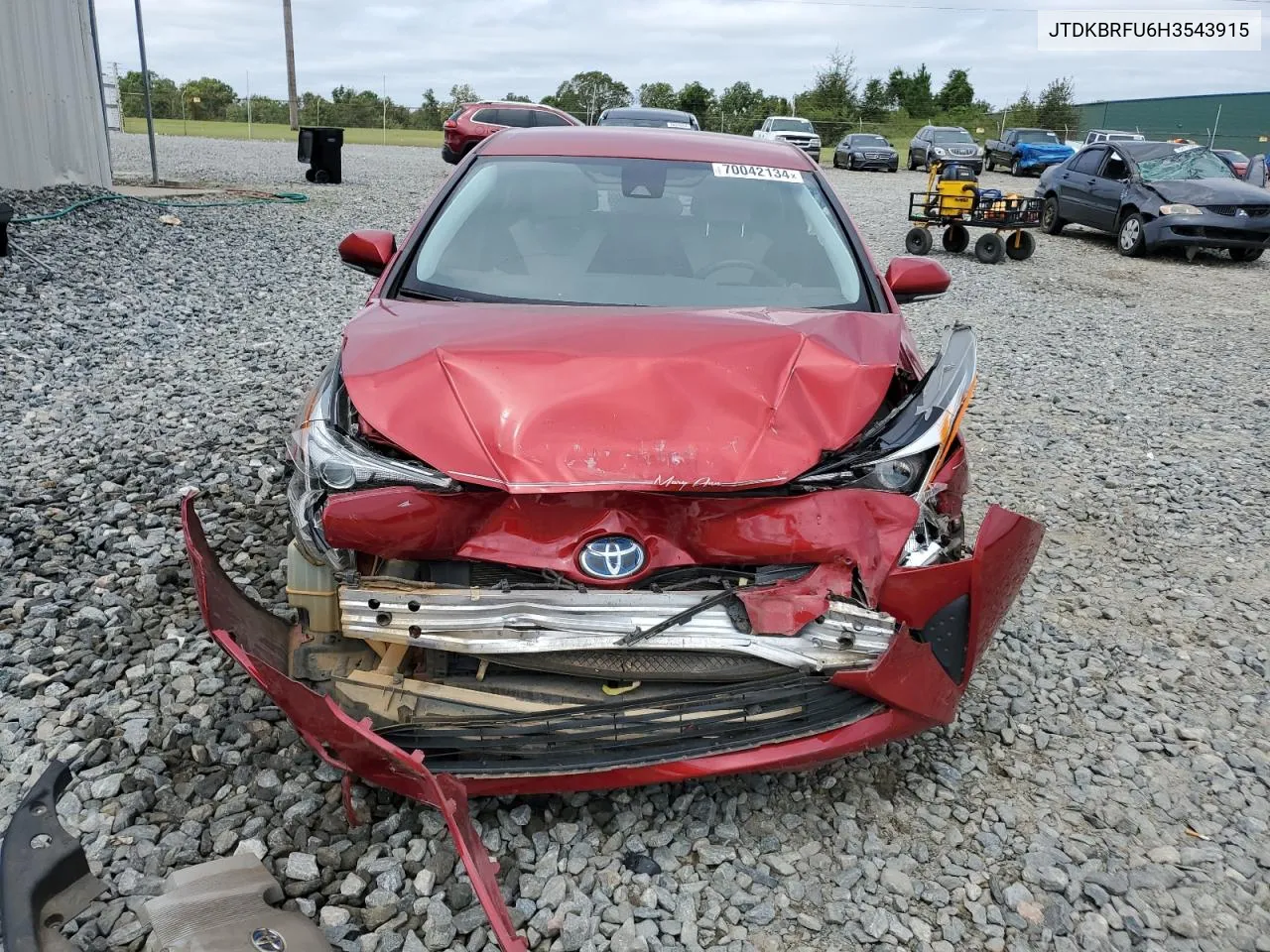 JTDKBRFU6H3543915 2017 Toyota Prius