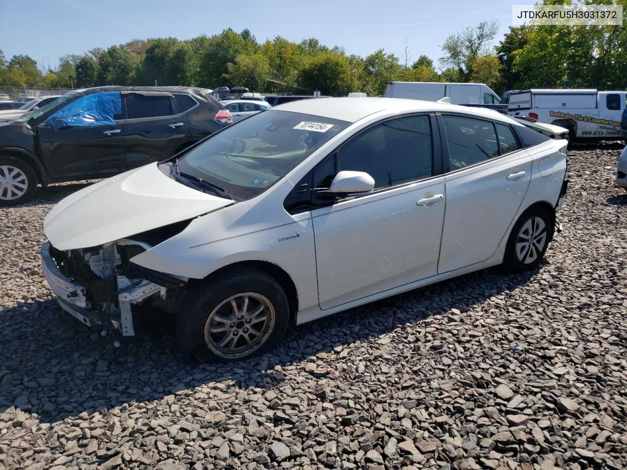 2017 Toyota Prius VIN: JTDKARFU5H3031372 Lot: 70744154