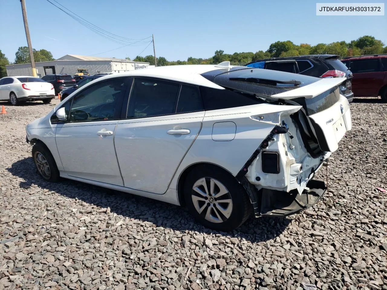 2017 Toyota Prius VIN: JTDKARFU5H3031372 Lot: 70744154