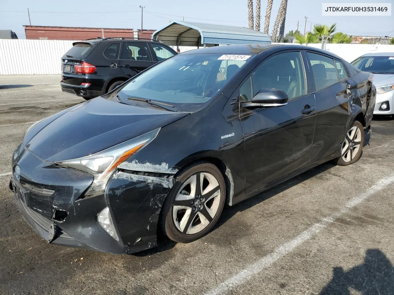 2017 Toyota Prius VIN: JTDKARFU0H3531469 Lot: 71121514