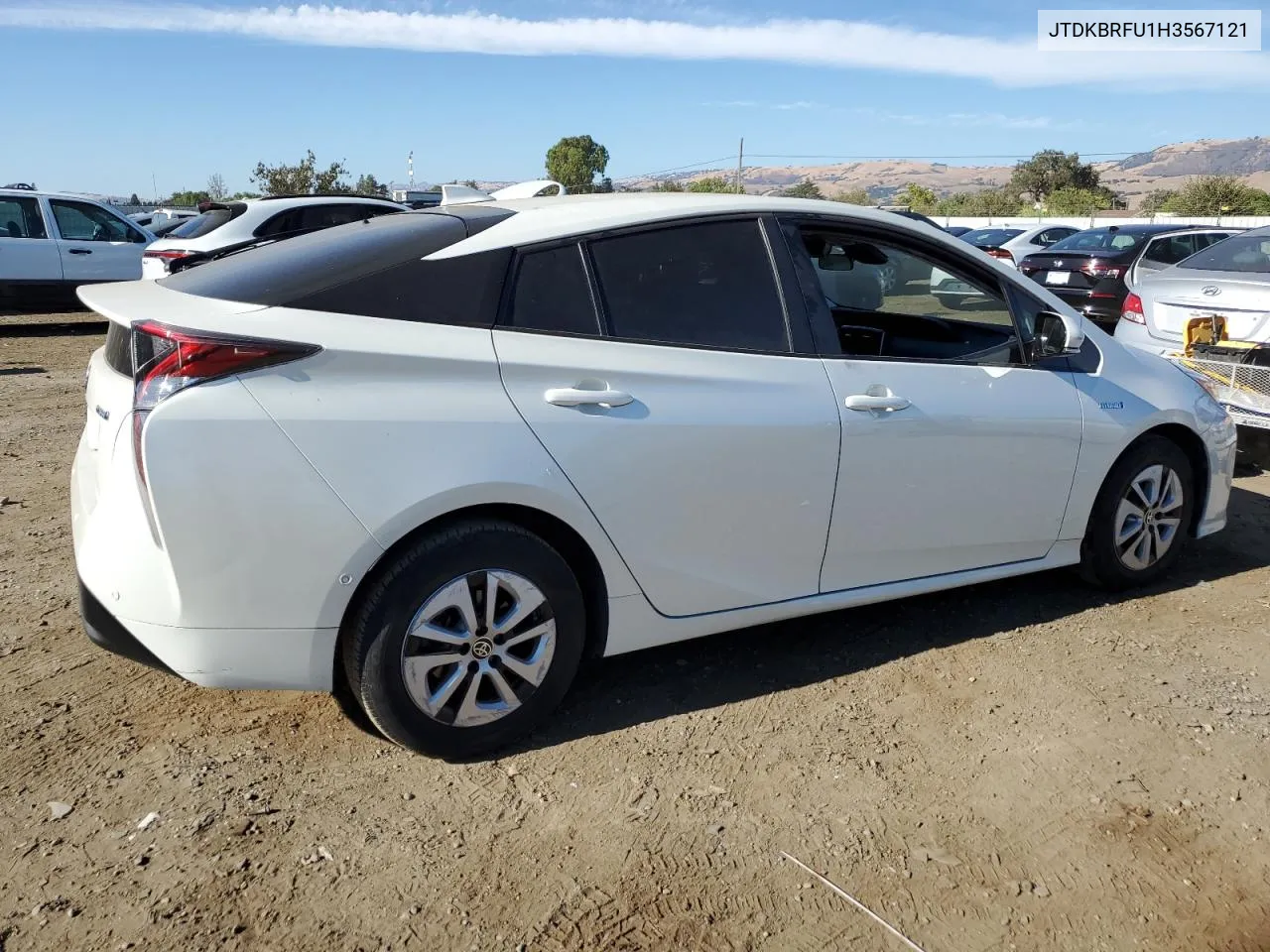 2017 Toyota Prius VIN: JTDKBRFU1H3567121 Lot: 71238444